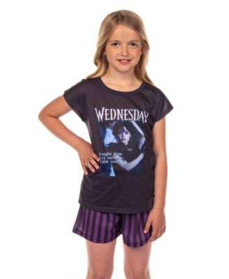 Girls Addams Family Girls ( 7 to 20) Pajamas Tonight Was Torture 2 Piece Kids Sleep Short Set