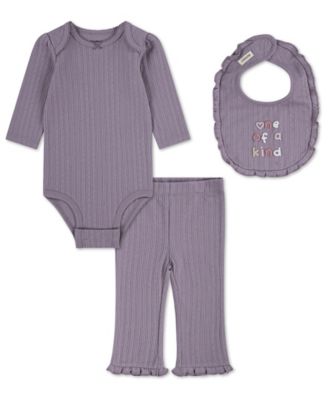 Baby Girls' Take Me Home Bodysuit, Pants and Bib, 3-Piece Set