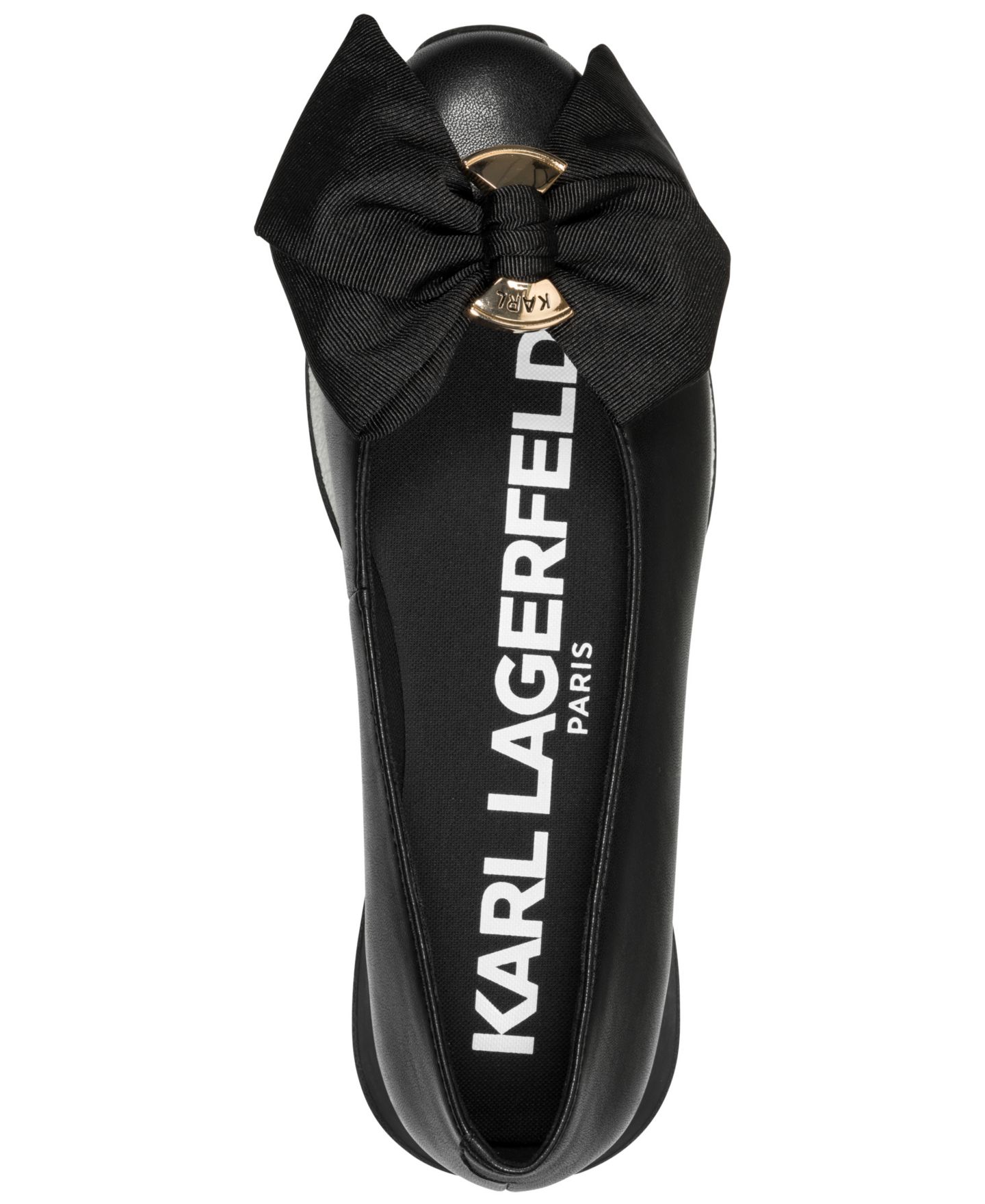 Женские кроссовки KARL LAGERFELD PARIS Magalia Bow Slip-On, цвет: Чёрный гладкий — фото 4