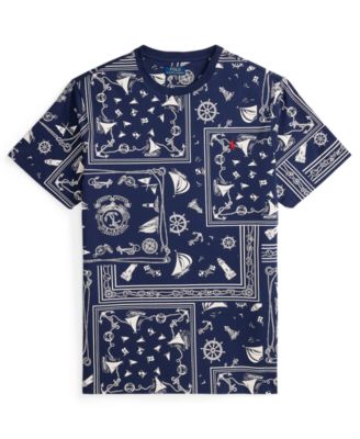Polo Ralph Lauren Men's Big & Tall Print Bandanna Jersey T-Shirt