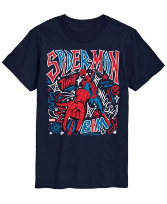 Men's Spiderman Sketchy Doodles Short-Sleeve Graphic T-Shirt