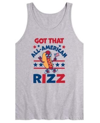 Men's All American Rizz Hotdog Sleeveless Graphic Tank Top