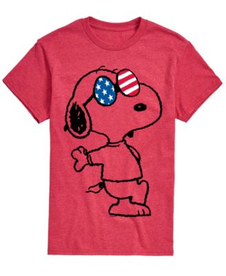 Men's Peanuts USA Snoopy Glasses Short-Sleeve Graphic T-Shirt