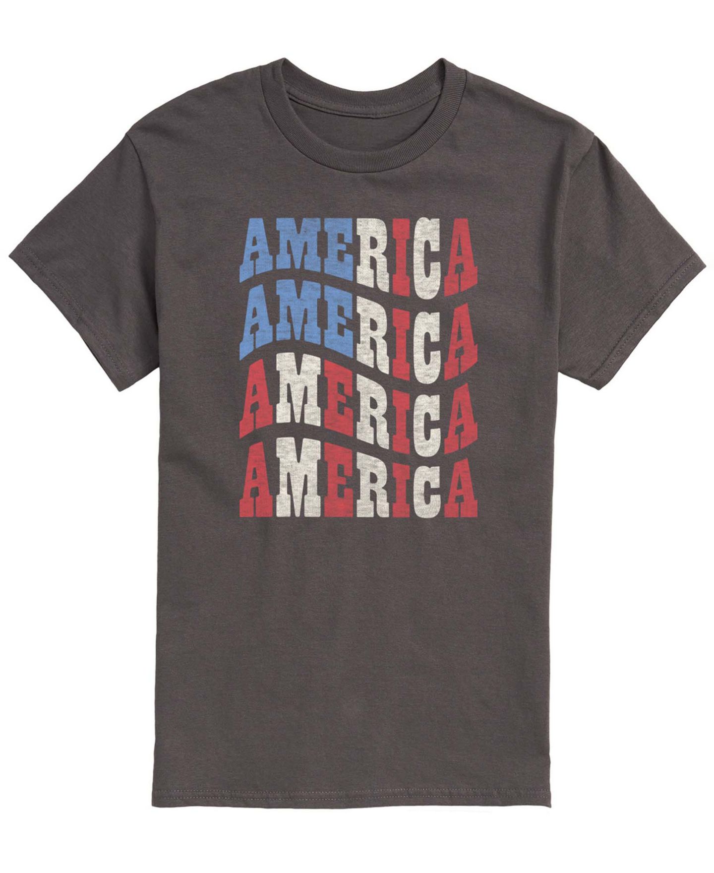 Мужская футболка AIRWAVES America Wavy Short-Sleeve Graphic, цвет: Угольный — фото 1
