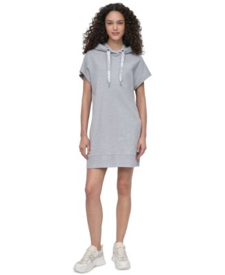 Women's Two-Tone Hooded Mini Dress