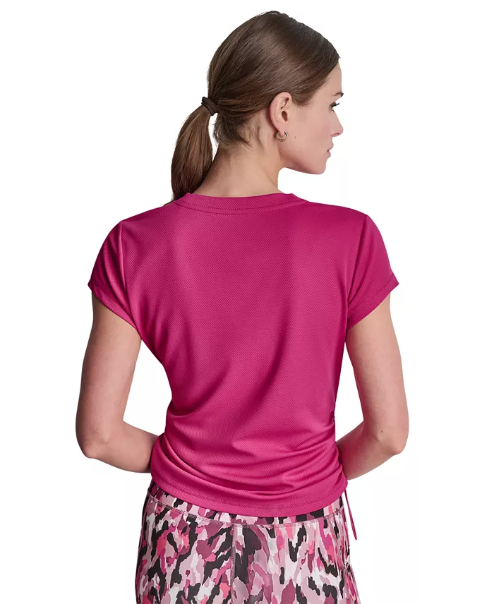 Women's Ruched Side Seams V-Neck Tech T-Shirt - thumbnail 5