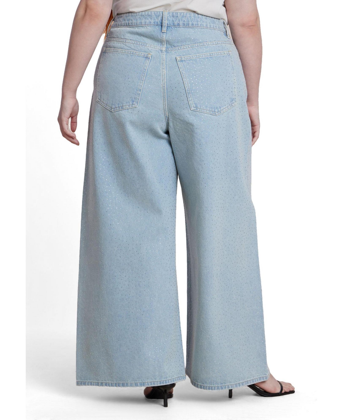 Eloquii Women's Embellished Rhinestone Jeans