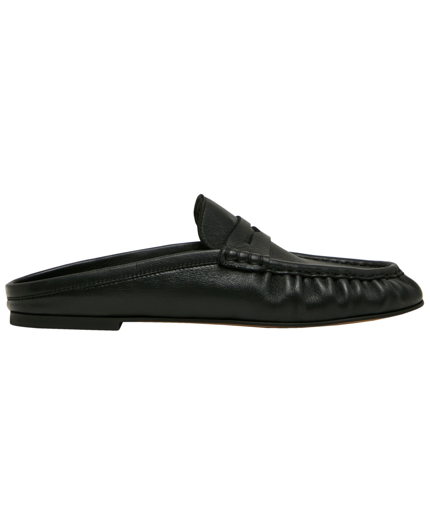 Женские сабо Steve Madden Rafe Tailored Slip-On Mule, цвет: Чёрный кожаный — фото 2