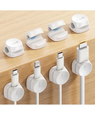 1Slot Desk Organizer Cord Holder , Adhesive Cable Clips, Phone Charger Wire Keeper