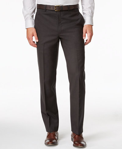 Lauren Ralph Lauren Men's Classic-Fit Brown Solid Dress Pants