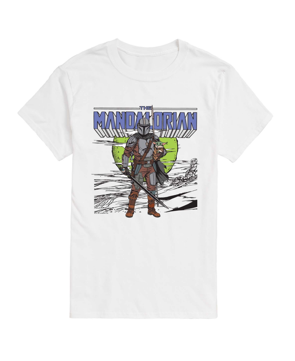 Airwaves Men's The Mandalorian Sword Short-Sleeve Graphic T-Shirt - White