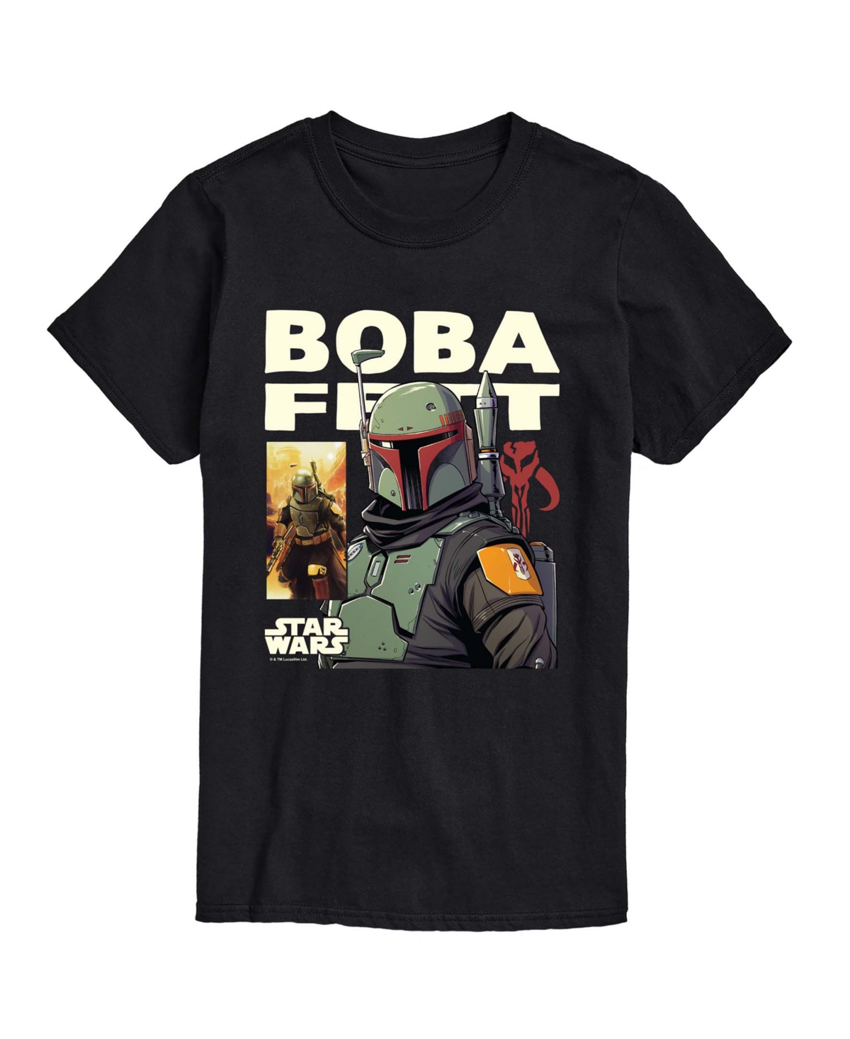 Airwaves Men's Boba Fett Comic Short-Sleeve Graphic T-Shirt - Black