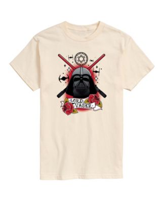 Men's Darth Vader Traditional Tattoo Short-Sleeve Graphic T-Shirt