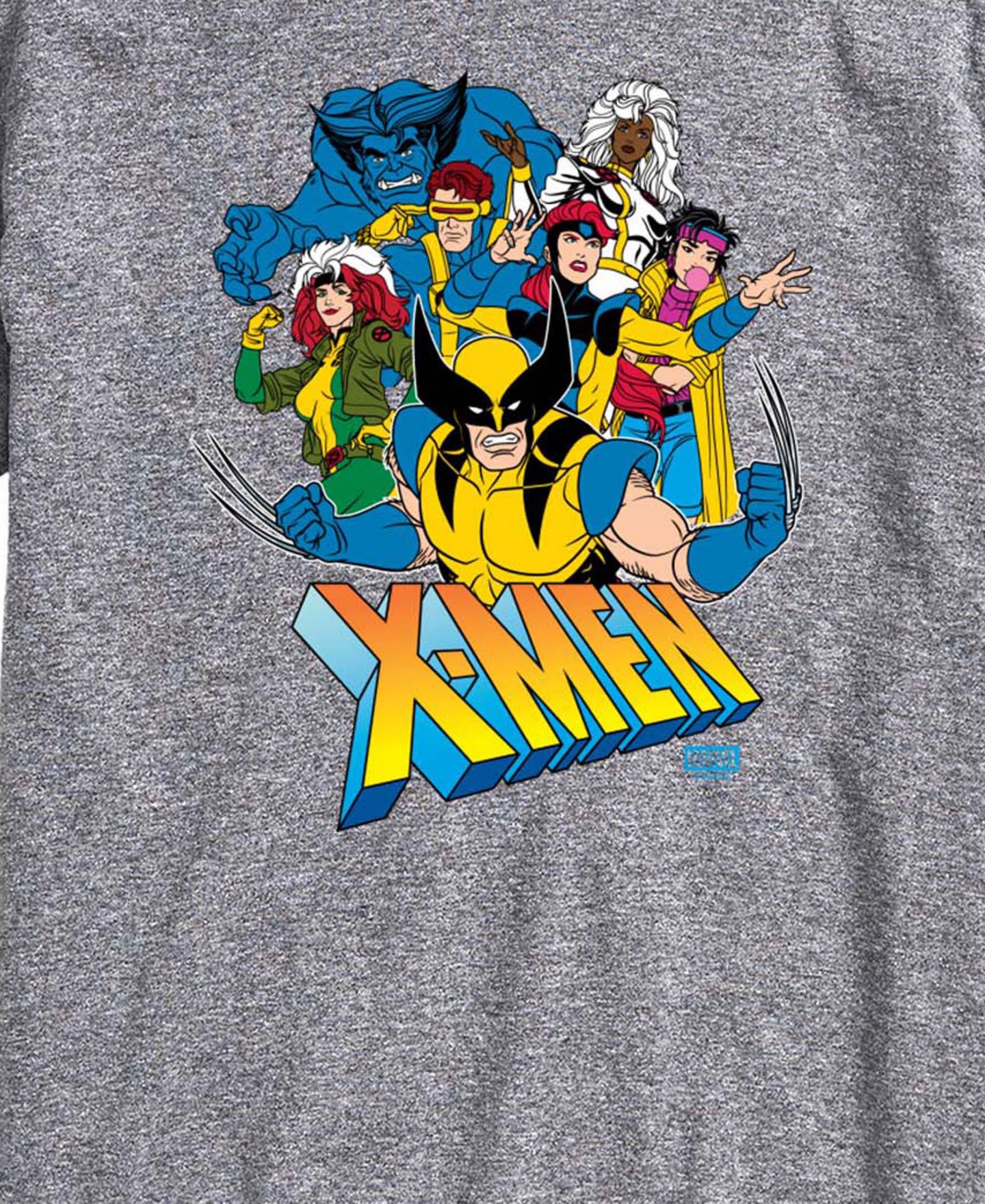 Мужская футболка AIRWAVES X-Men Group Logo Short-Sleeve Graphic, цвет: Меланжевый — фото 3