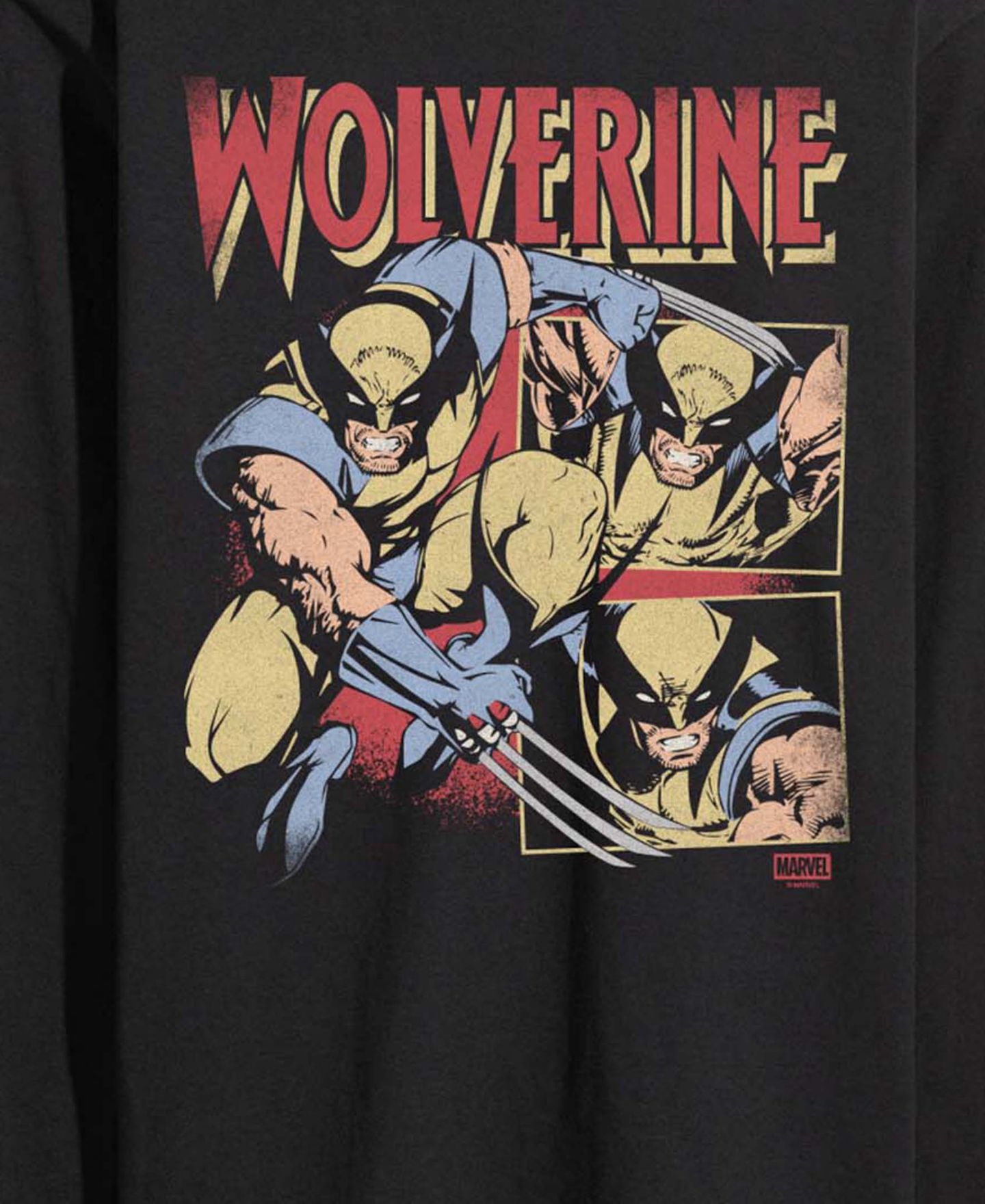 Мужская футболка AIRWAVES Wolverine Vintage Faded Long-Sleeve Graphic, цвет: Чёрный — фото 3