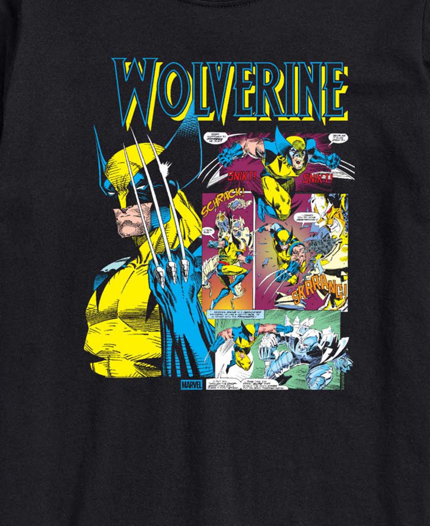 Мужская футболка AIRWAVES Wolverine Comic Book Panels Short-Sleeve Graphic, цвет: Чёрный — фото 3