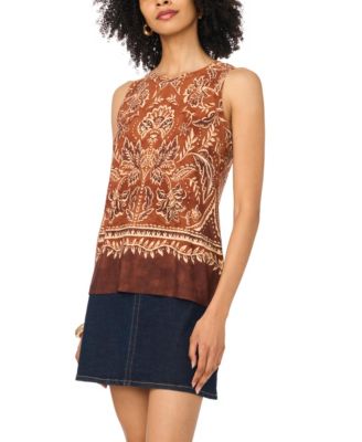 Women's Back Keyhole Pull-On Tank Top