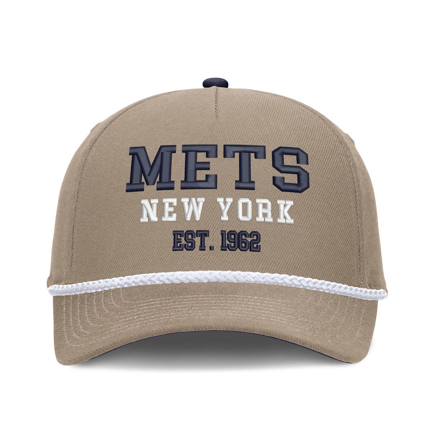 Мужская кепка Nike Khaki New York Mets Father's Day Rope Rise Adjustable Hat — фото 2