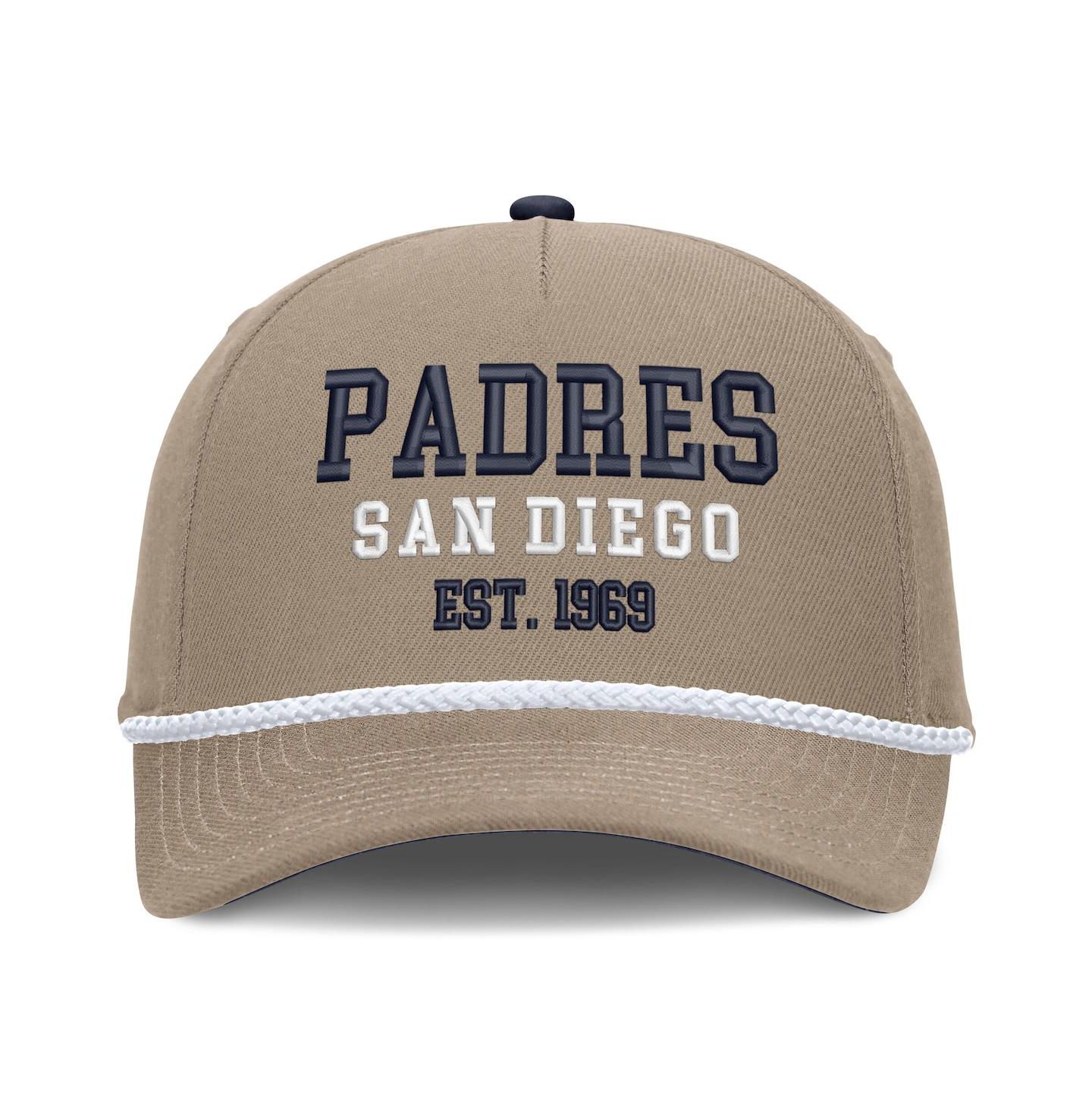 Мужская кепка Nike Khaki San Diego Padres Father's Day Rope Rise Adjustable Hat — фото 2