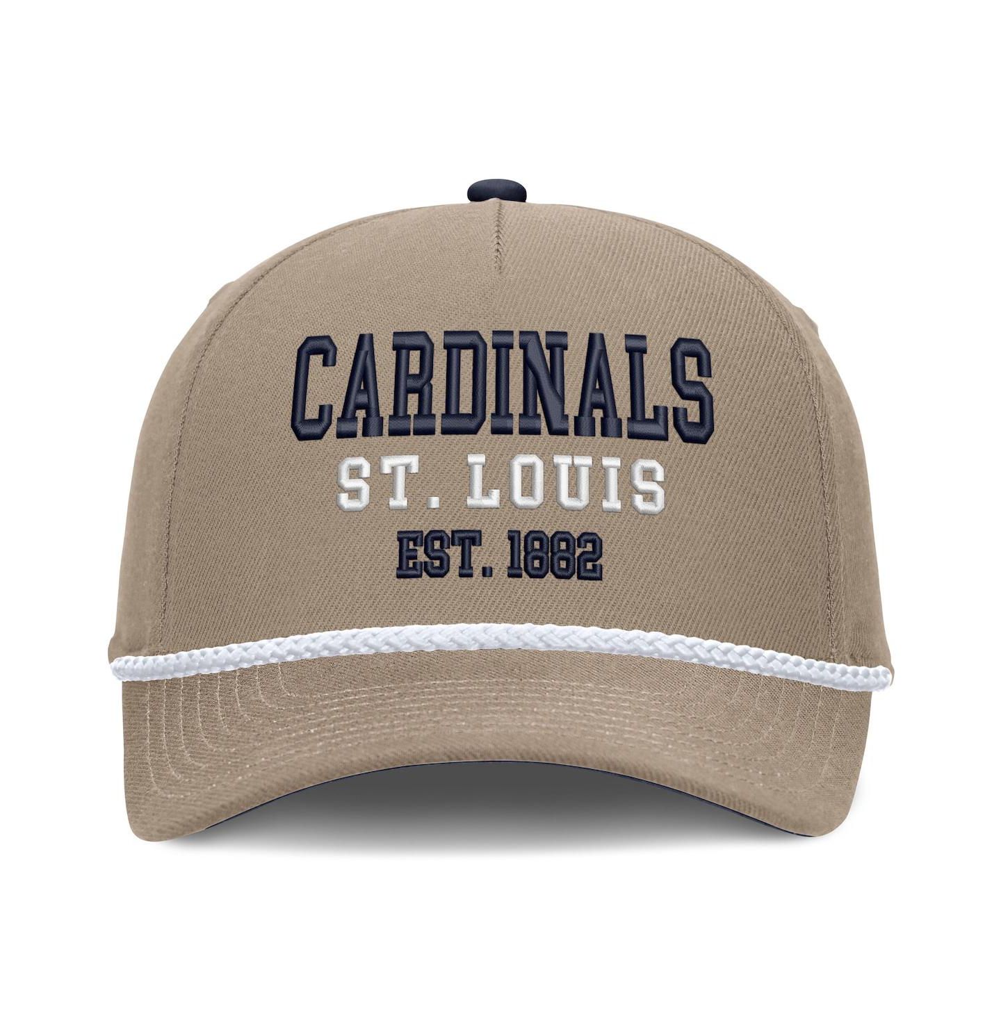 Мужская кепка Nike Khaki St. Louis Cardinals Father's Day Rope Rise Adjustable Hat — фото 2