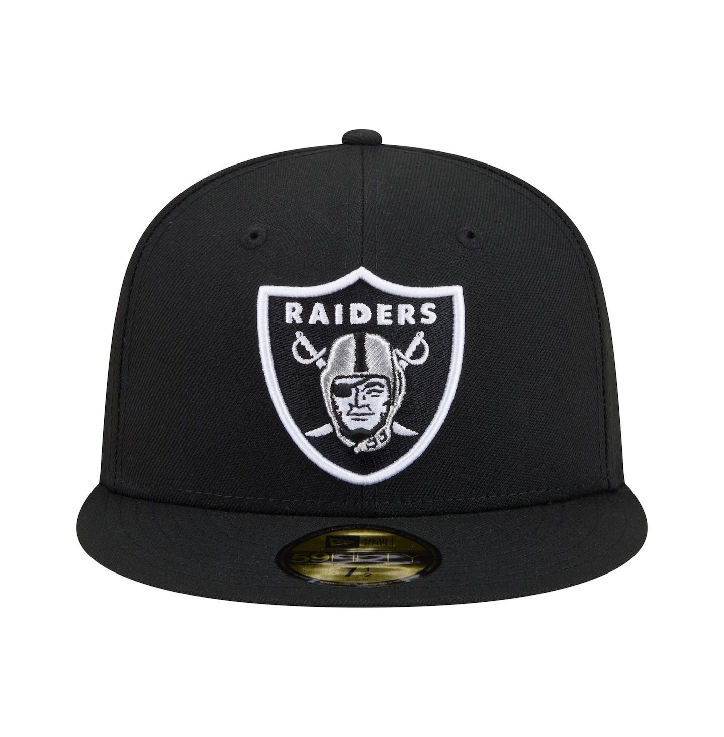 Мужская кепка New Era Black Las Vegas Raiders 59FIFTY Fitted Hat — фото 2