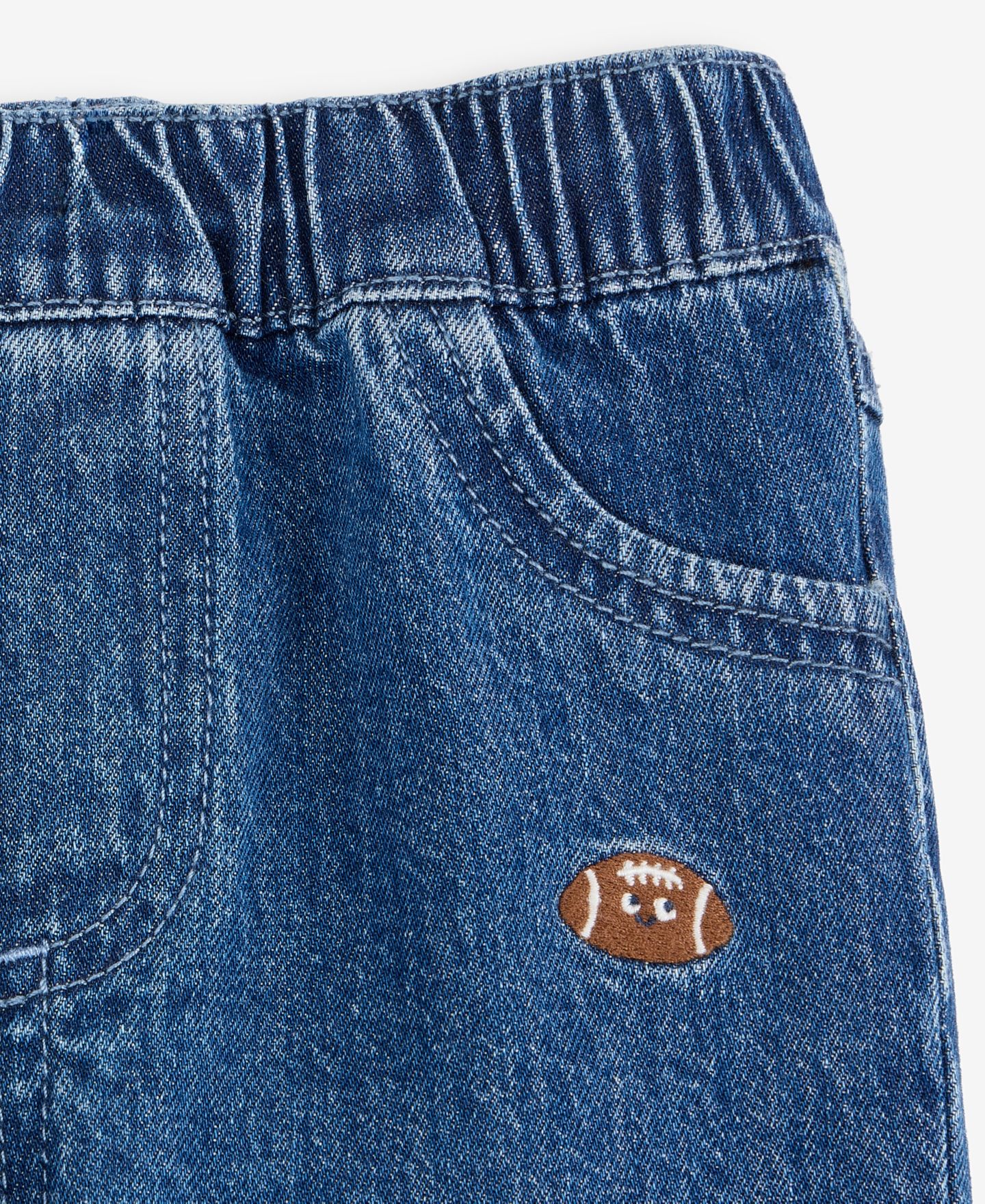 Джинсы First Impressions Mix & Match Embroidered Football Jeans для мальчиков-малышей — фото 2