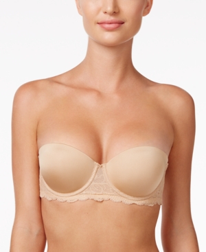 Calvin Klein Seductive Comfort Lace Strapless Lift Multiway Bra Qf1437 In Bare (nude 5)