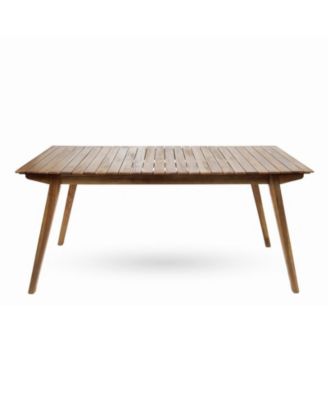 Outdoor 69-Inch Solid Wood Dining Table