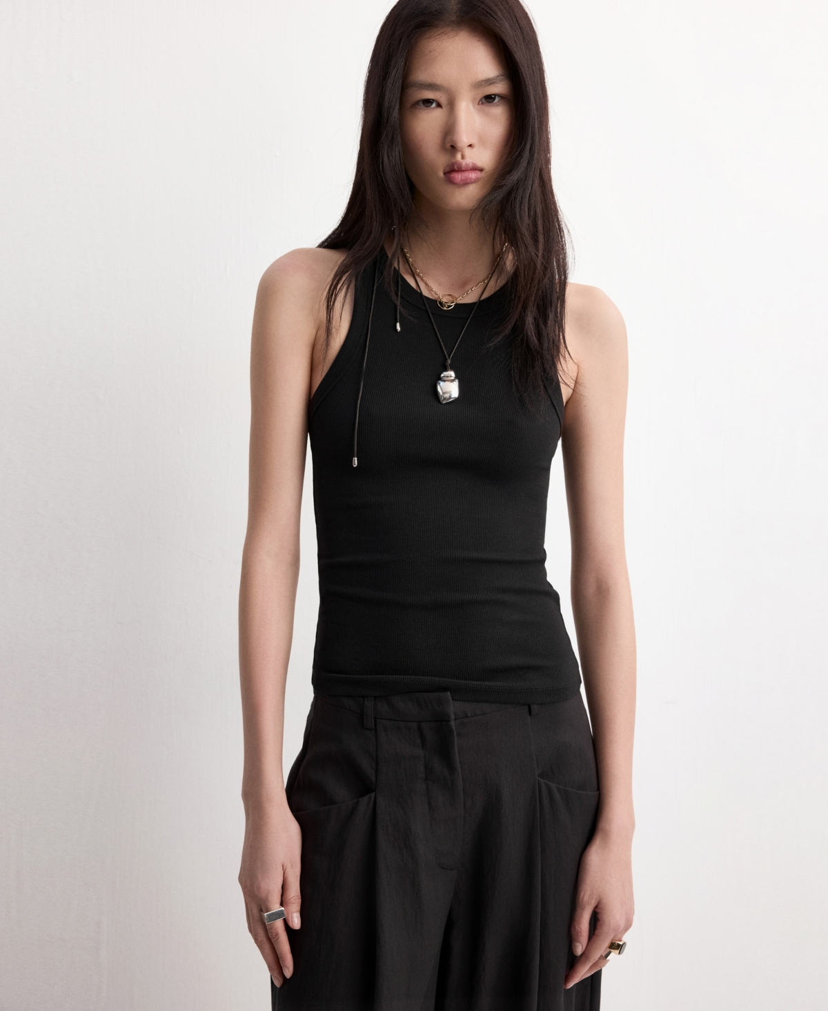 Mango Women's Straight-Fit Lyocell Pants