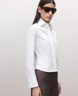 Women's Concealed Closure Fitted Shirt