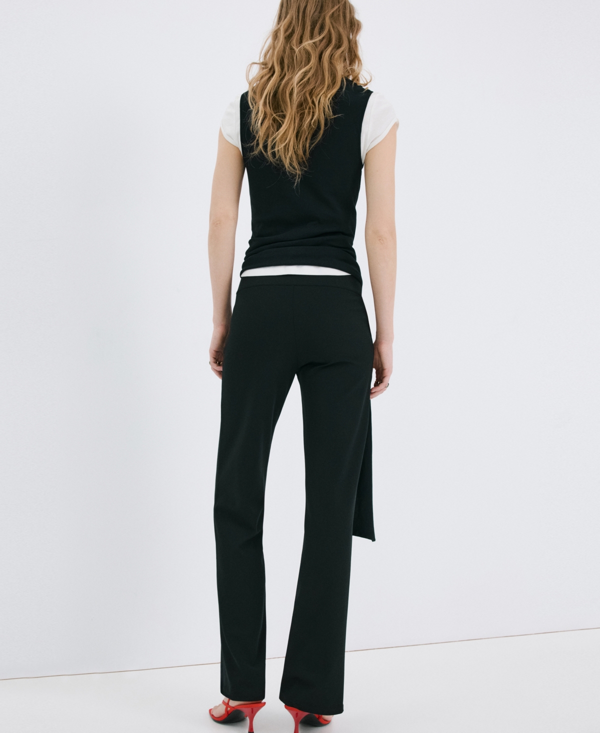Mango Women's Mid-Rise Flare Pants