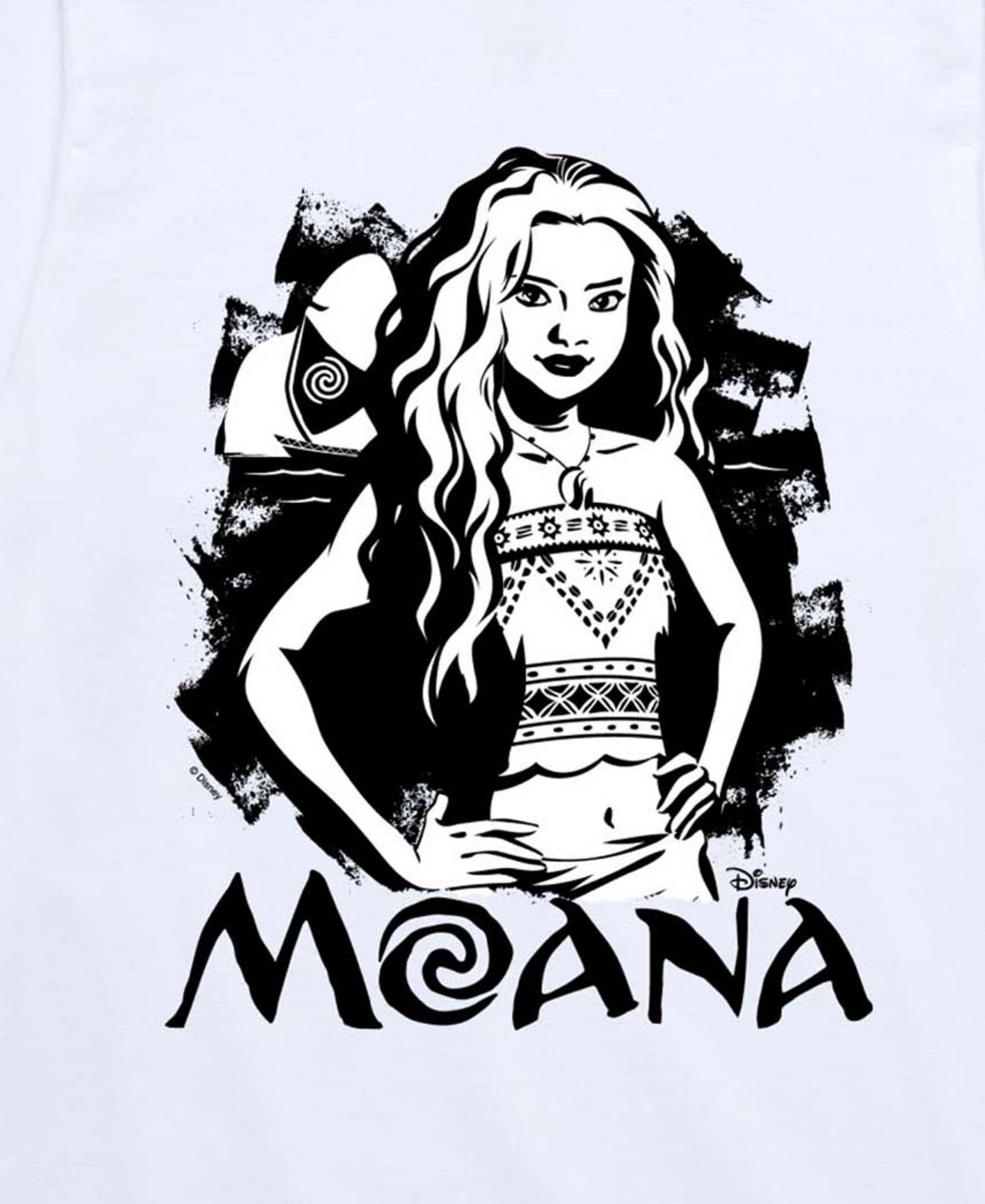 Футболка Moana Live Action Ink Splatter Graphic Short-Sleeve для мальчиков, цвет: Белый — фото 3