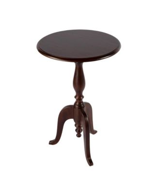 Tia 18 in. W Round Wood Pedestal Side Table