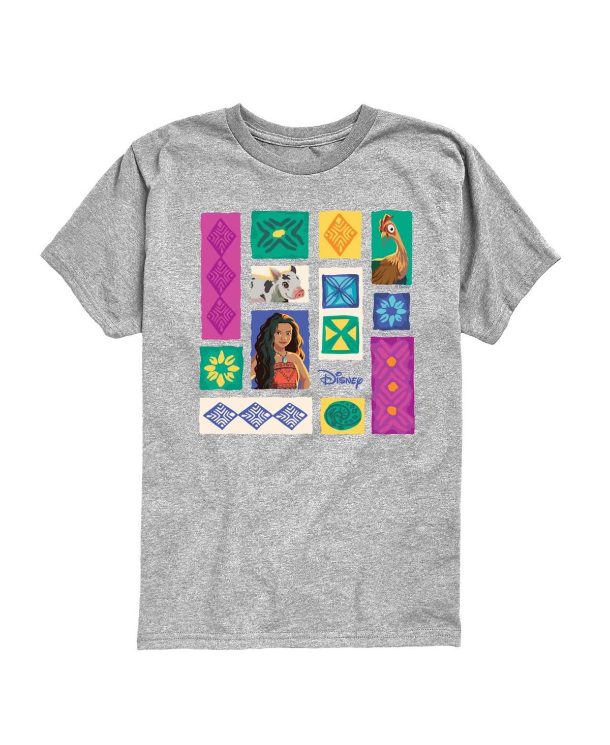 Moana Boys' 8-20 Live Action Heihei and Pua Short-Sleeve T-Shirt