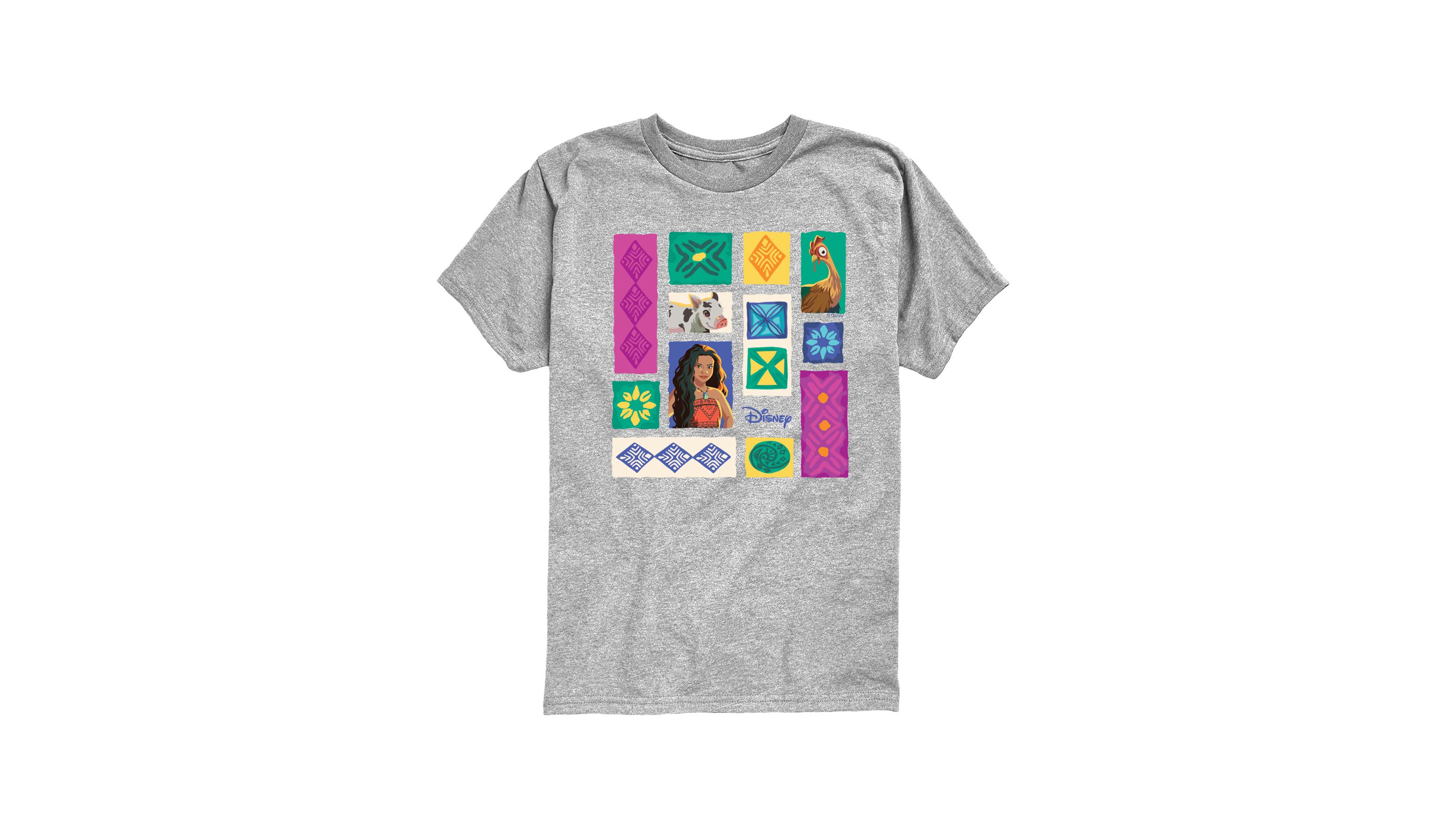 Moana Boys' 8-20 Live Action Heihei and Pua Short-Sleeve T-Shirt
