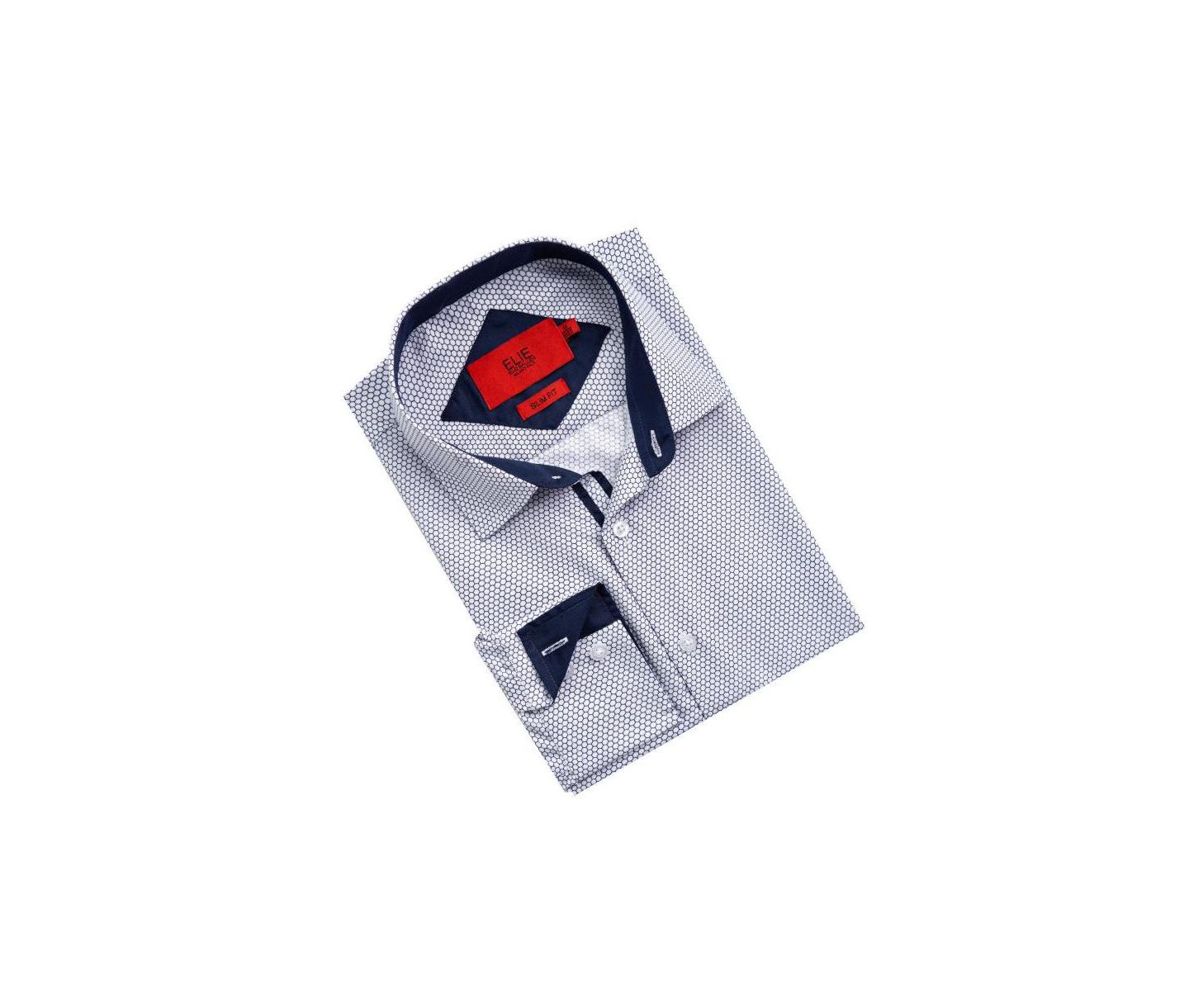 Мужская рубашка Elie Balleh Slim Fit Honeycomb — фото 4