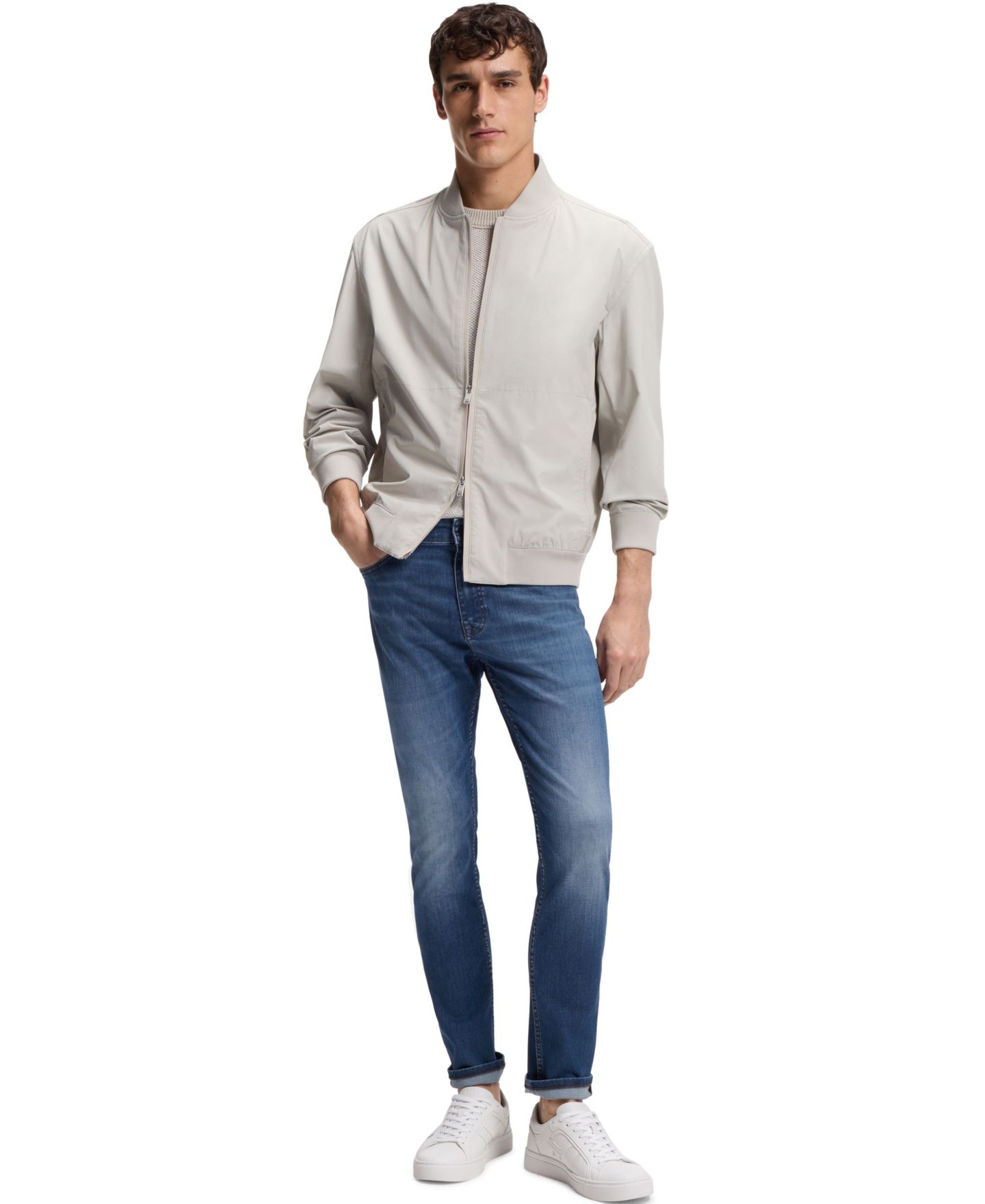 Мужские джинсы Hugo Boss Delaware Soft-Motion Denim Slim-Fit, цвет: Синий — фото 3