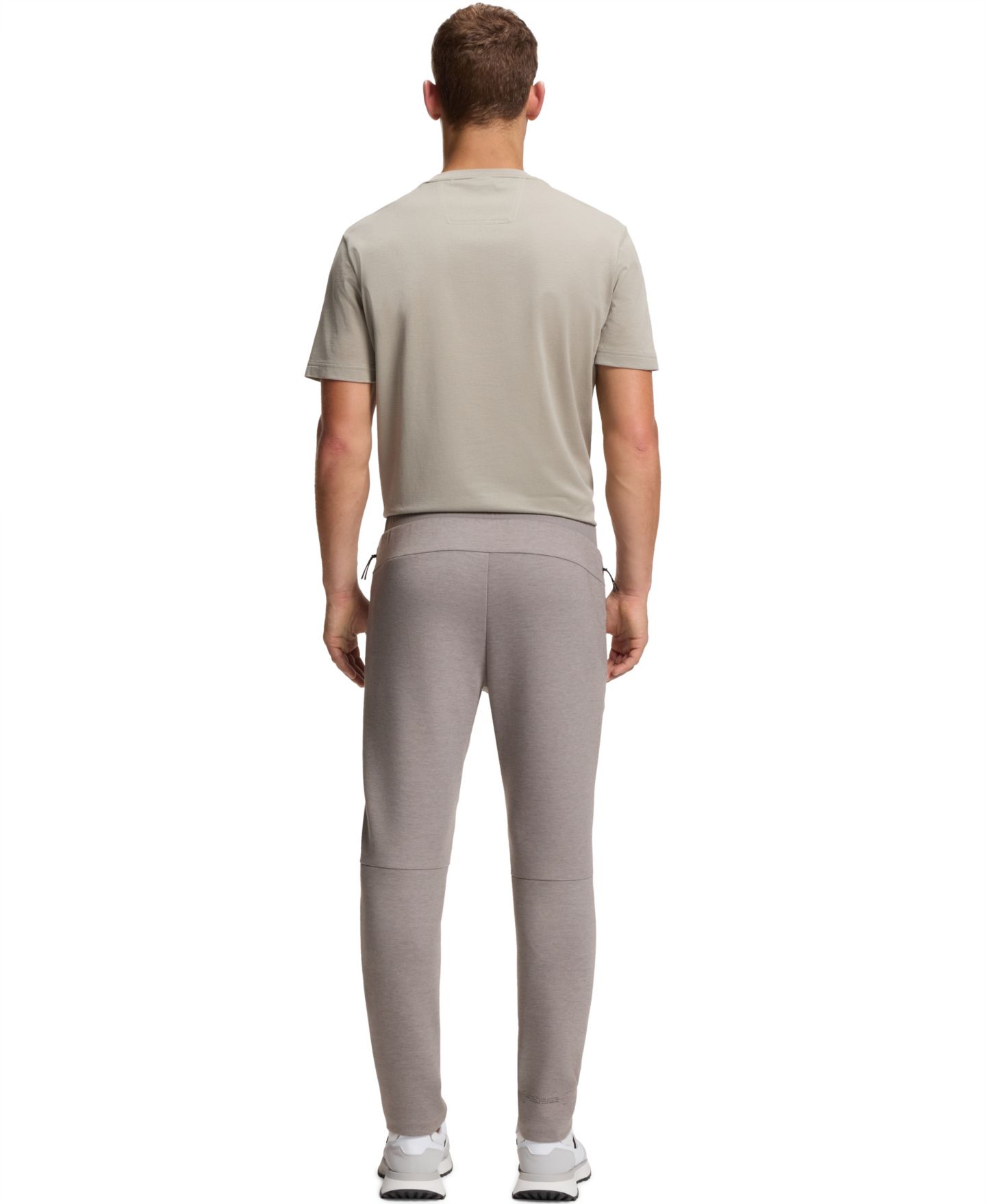 Мужские брюки Hugo Boss Reflective Detail Regular-Fit Tracksuit Bottom, цвет: Серый — фото 2