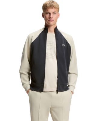 Men's Cotton-Blend Contrast Piping Sweatshirt
