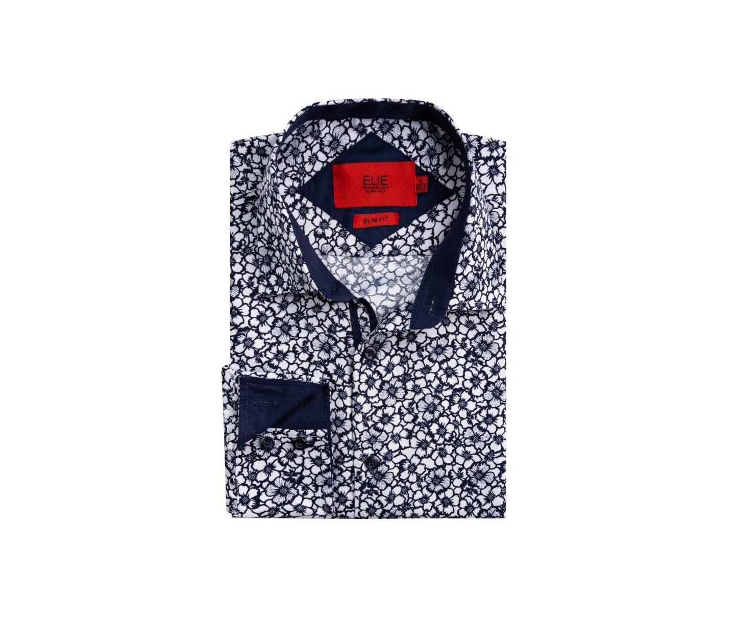Мужская рубашка Elie Balleh Slim Fit Floral Print Button-Down Shirt for Men, цвет: Белый — фото 2