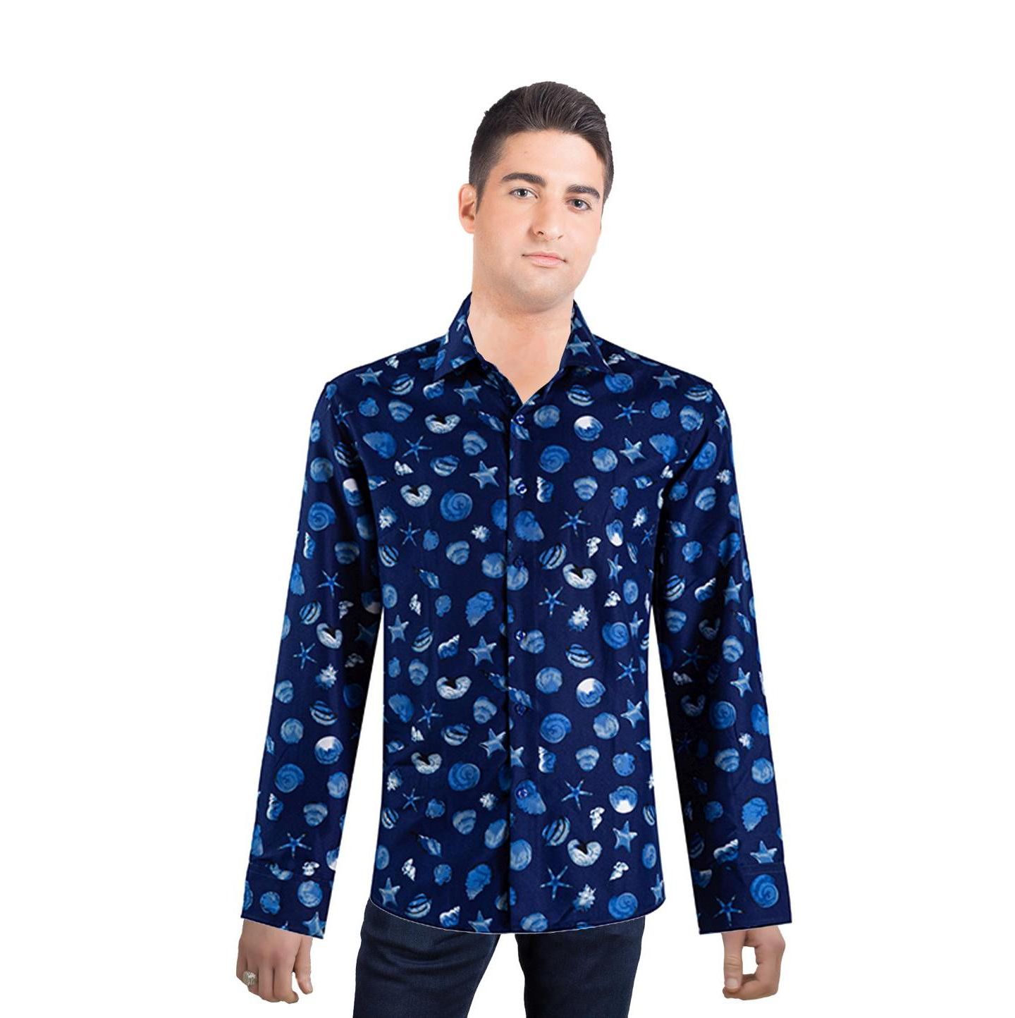 Мужская рубашка Elie Balleh Slim Fit Sea Shell Print — фото 1