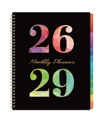2026-2029 Monthly Planner 3 Year Calendar Colorful Tabs Pocket