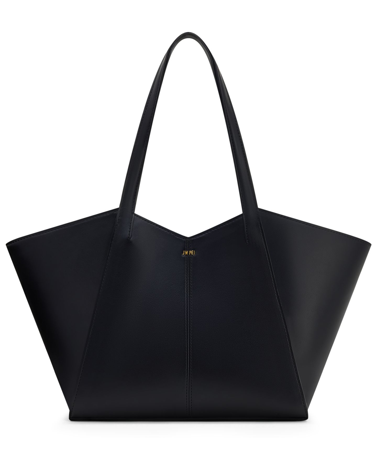 Женская сумка JW PEI Kiana Extra-Large Gold-Tone Hardware Tote Handbag, цвет: Чёрный — фото 1