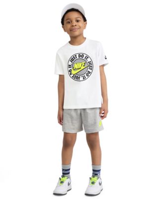 Boys' 4-7 Short-Sleeve T-Shirt and French Terry Shorts, 2-Piece Set