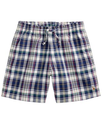 Boys' 2T-7 Plaid Pull-on Shorts