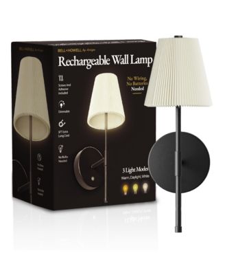 Pleated Shade Dimmable LED Rechargeable Cordless Touch Control Lights Wall Sconces