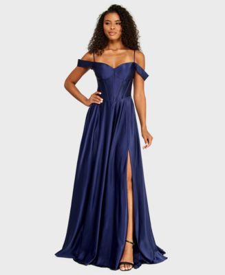 charmeuse cowl off-the-shoulder dress Charmeuse Cowl Off-the-Shoulder Bridesmaid Dress