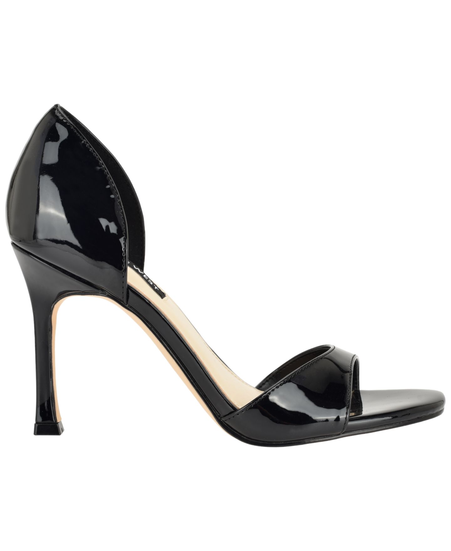 Женские сандалии Nine West Kylva Two-Piece Stiletto Dress Sandals, цвет: Чёрный лаковый — фото 2