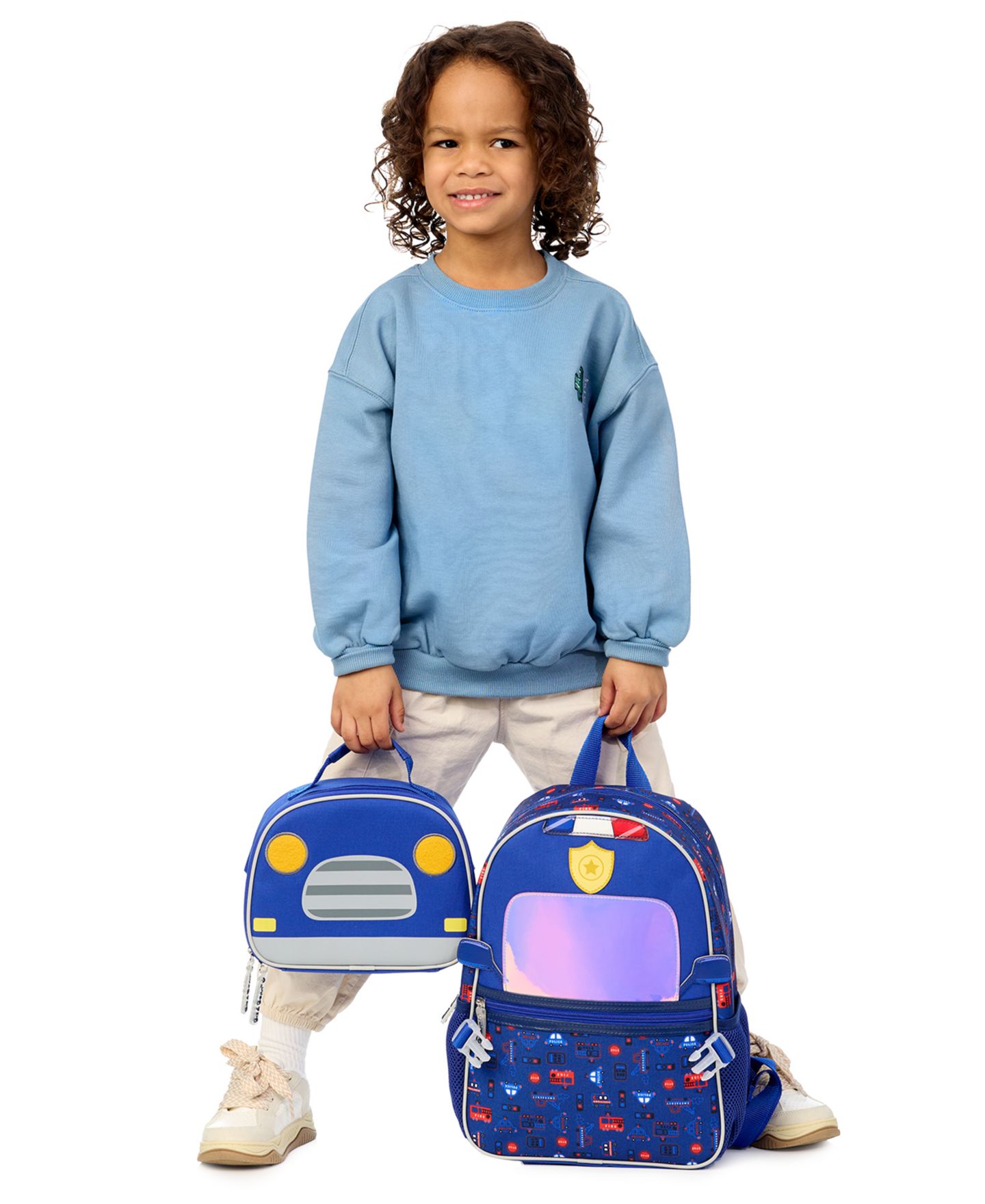 Сумки Biz & Bean Policeman Preschool Backpack and Lunch Bag, 2-Piece Set для мальчиков-малышей, цвет: Синий — фото 5