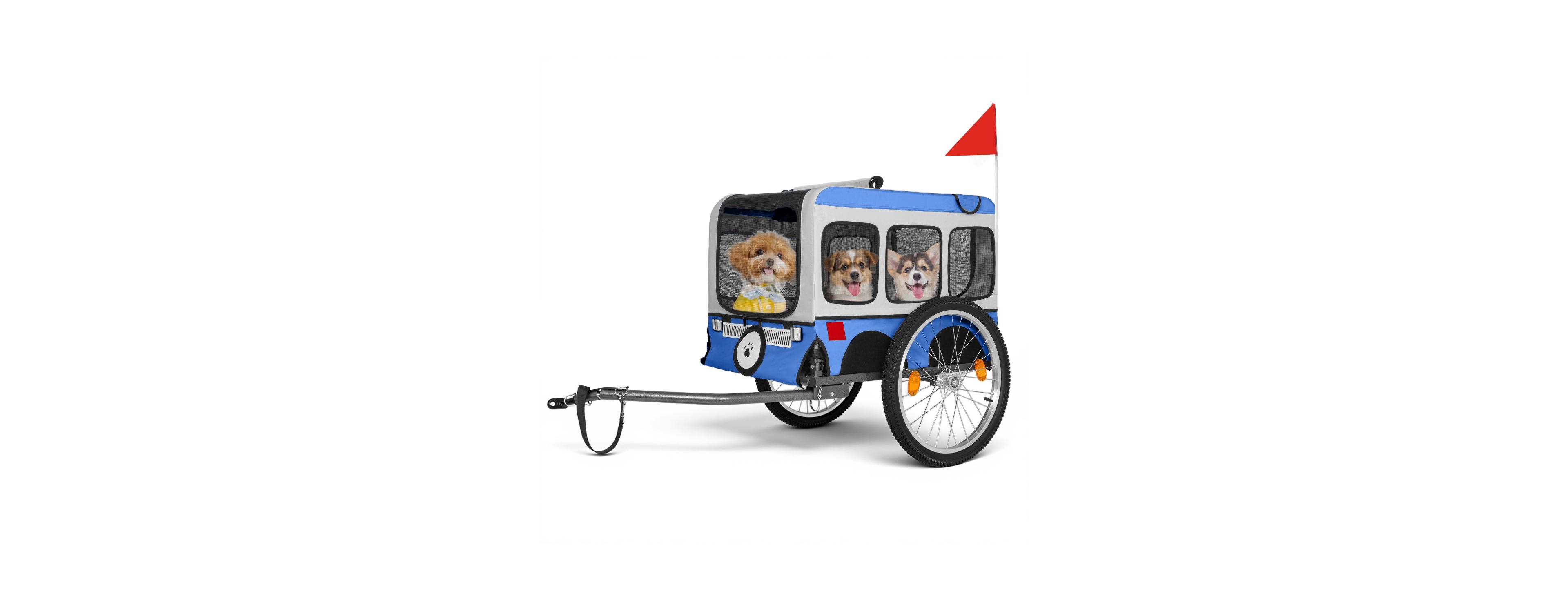 Streamdale Large Folding Dog Bike Trailer - Heavy-Duty Steel Frame